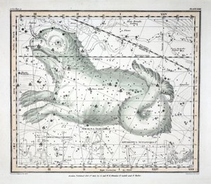 The Constellations (Plate XXIII) Cetus, Officina Sculptoris, Machina Electrica, Fornax Chemica, fra 
